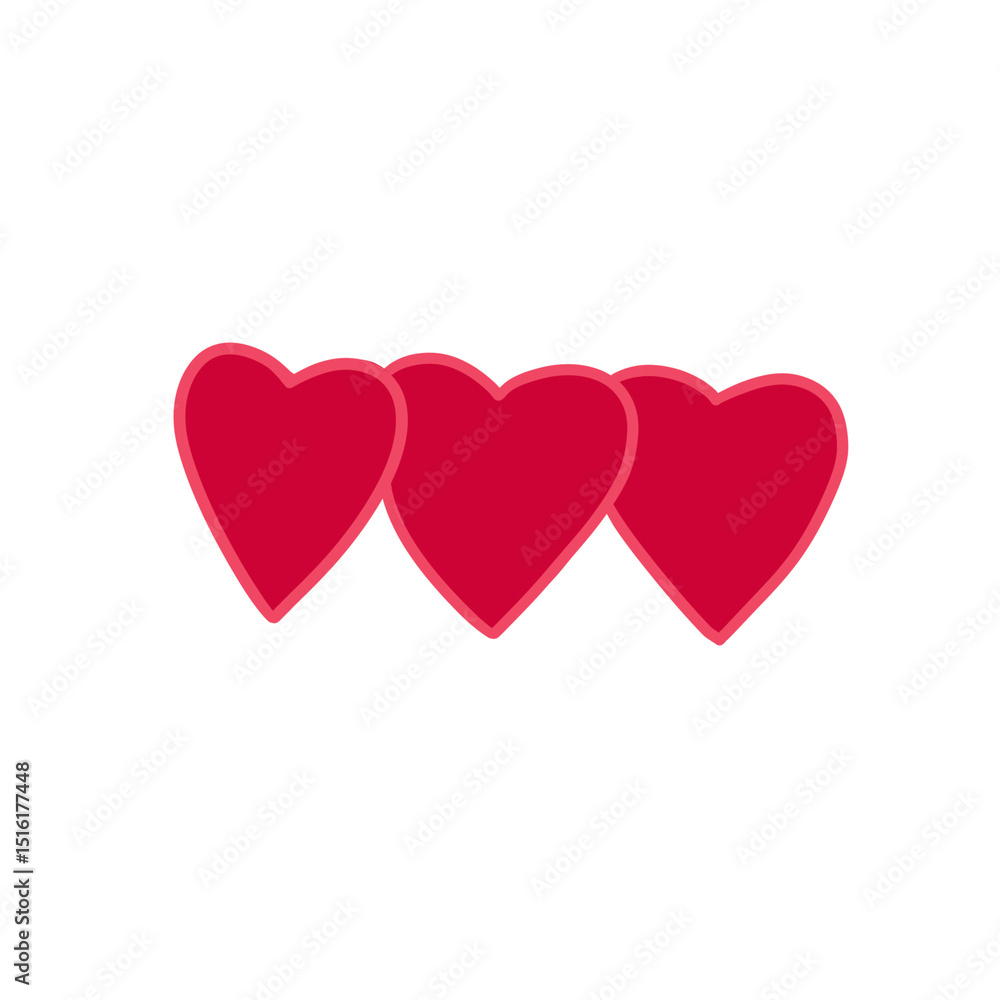 three red hearts three red hearts