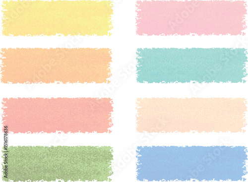 pastel light colors textured brush strokes palette set
