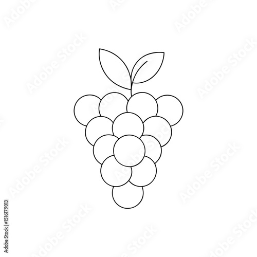 Vibrant Green Grapes Bunch Fresh Fruit Healthy Snack White Background Image