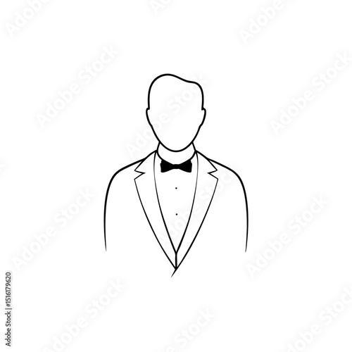 Elegant Groom Tuxedo Classic Formal Wear for Weddings and Special Events