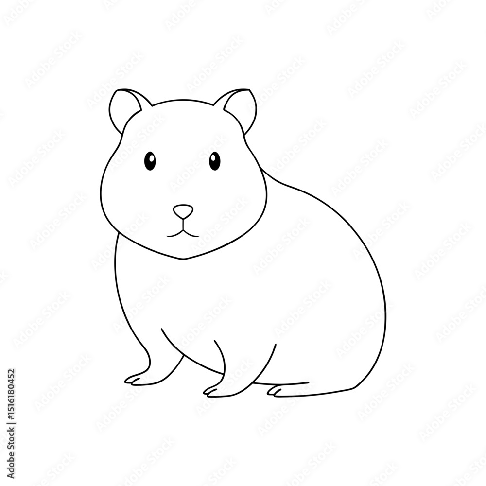 Obraz premium Cute Golden Hamster Popular Pet Rodent for Family Homes and Children