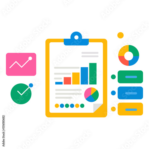 Business plan. Vector illustration for web banner, social media banner, business presentation, marketing material.