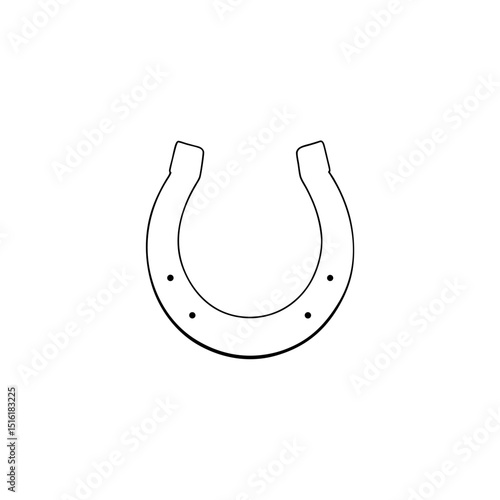 Lucky Horseshoe Icon Good Luck Charm Symbol Illustration