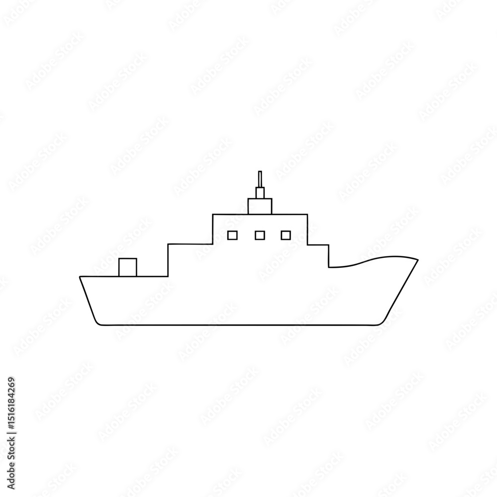 Fototapeta premium Powerful Icebreaker Ship Arctic Vessel Exploration Transportation