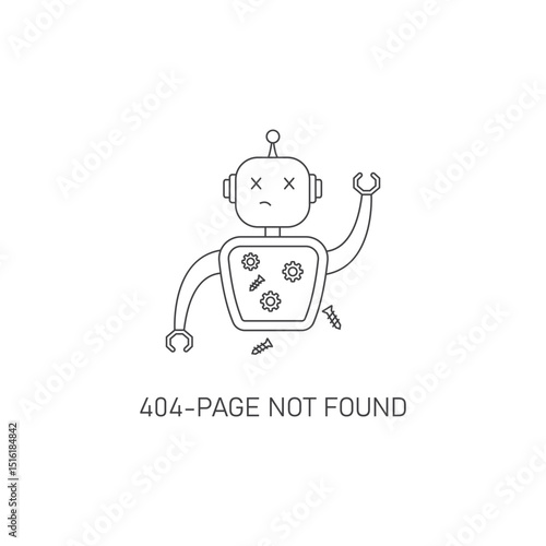 Page Not Found Error Icon Vector Design. 