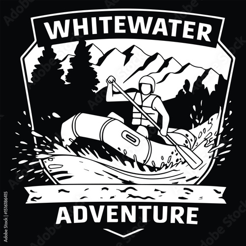 White water adventure Graphic design for Rafting Lovers