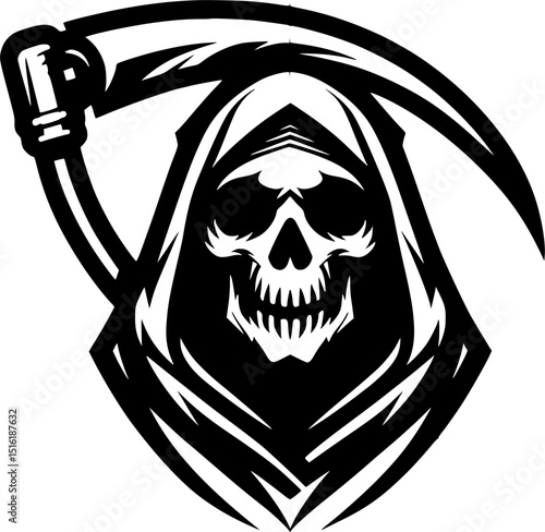 grim symbol reaper. Dead symbol vector ilustration. sign, symbol, vector, art
