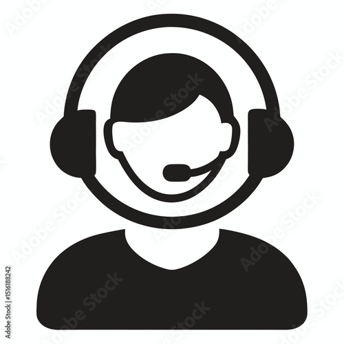 Live chat vector silhouette illustration isolated on white background