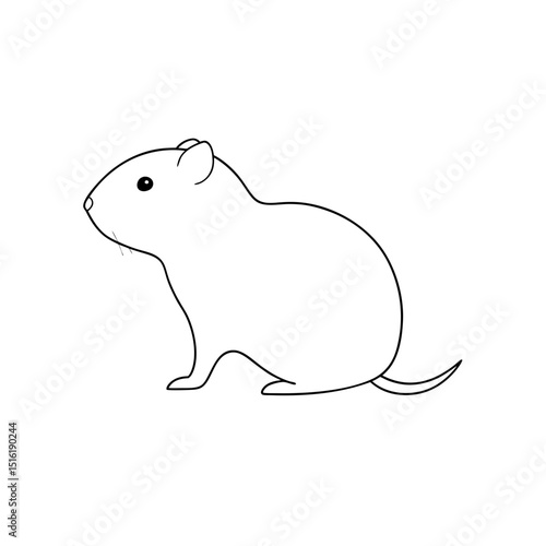 Major Pine Vole A Small Rodent Species From Europe On A White Background