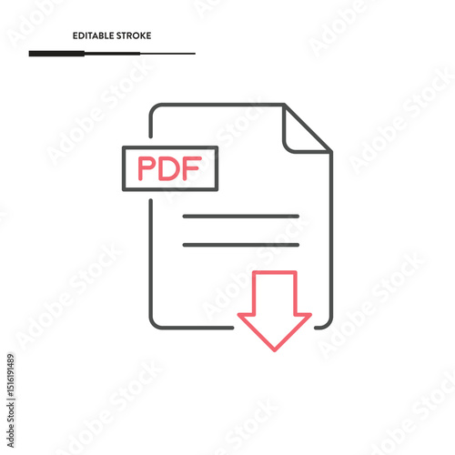 PDF Icon Vector Design.