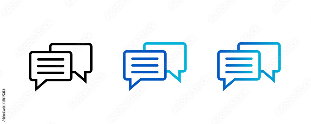 Comment icon sheet. Outline style. Comment icon sheet. Outline style.