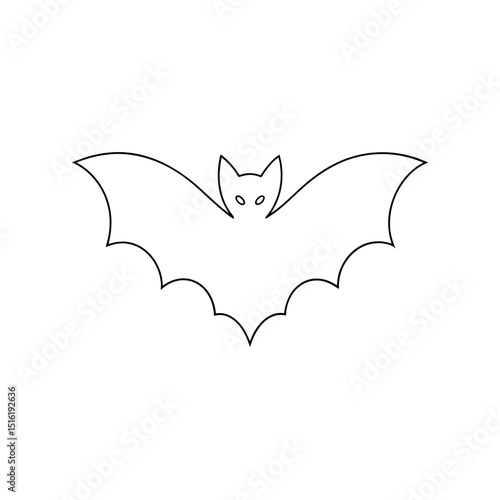 The Little Brown Microbat A Common North American Bat On A White Background