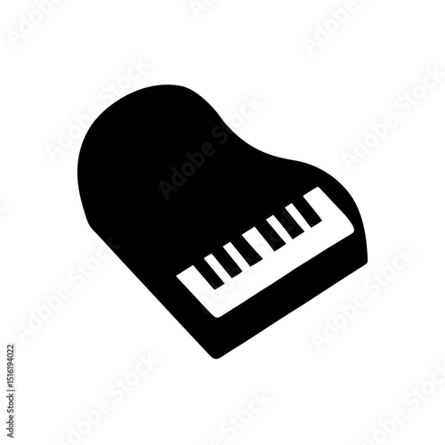 A Mini Piano Keyboard Toy A Small And Fun Musical Instrument On White