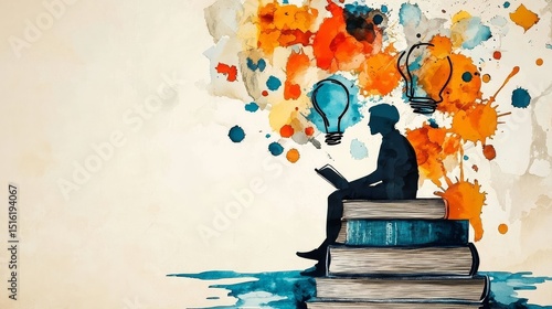 Exploring self-learning through flat design techniques.