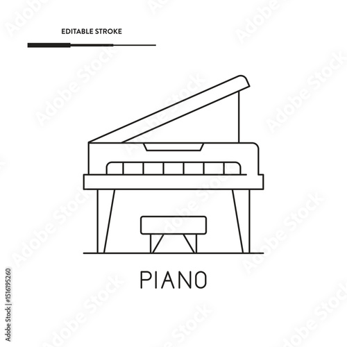 Piano Icon Vector Design.