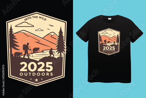 Camping T-Shirt Design – Outdoor Adventure, Nature Exploration, and Wilderness Graphic Tee,