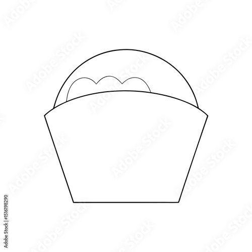 A Folded Omelette A Classic Breakfast Fast Food On An Isolated White Plate