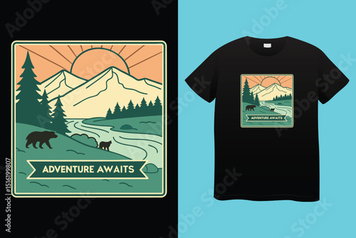 Camping T-Shirt Design – Outdoor Adventure, Nature, and Wilderness Graphic Tee,