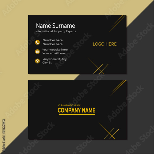 Premium Real Estate Business Card Template 