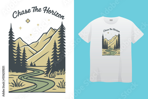 Camping T-Shirt Design – Outdoor Adventure, Nature Exploration, and Wilderness Graphic Tee.
