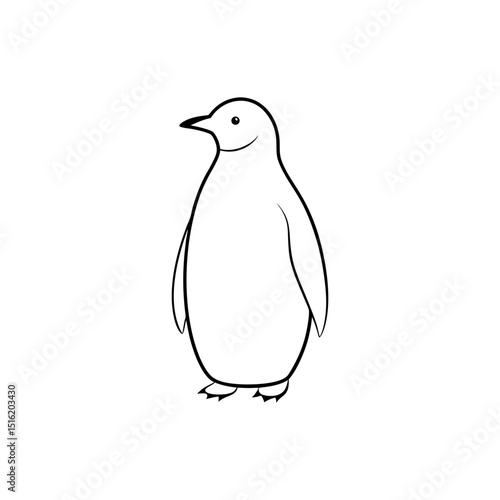 A Cute Penguin A Flightless Bird From The Southern Hemisphere On White