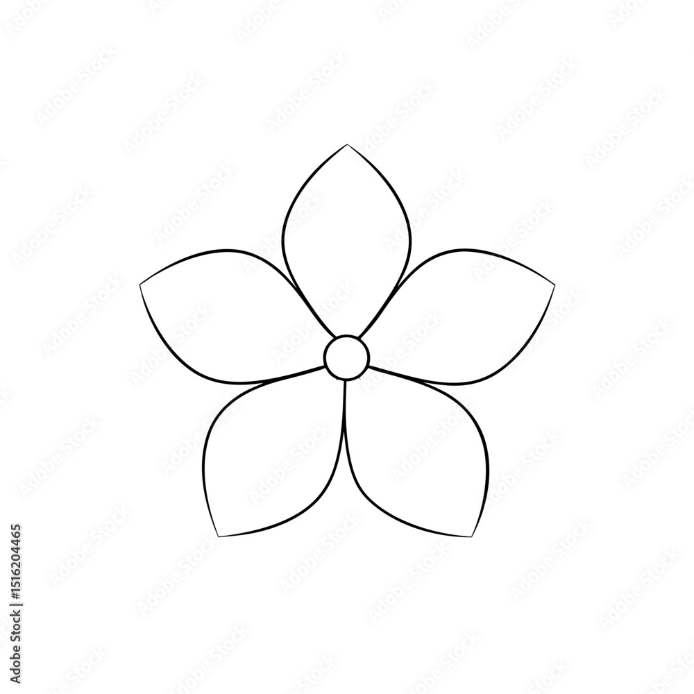 A Periwinkle Or Vinca Flower A Simple And Hardy Ground Cover On White A Periwinkle Or Vinca Flower A Simple And Hardy Ground Cover On White