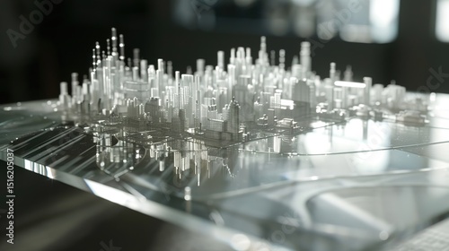 Wallpaper Mural Floating Metropolis: A Symphony of Urban Elegance and Transparent Marvels in the Glass-Veiled Sky Torontodigital.ca