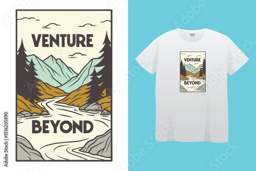 Camping T-Shirt Design – Outdoor Adventure, Nature Exploration, and Wilderness Graphic Tee.