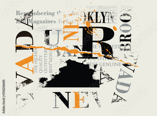 t shirt graphics graffity print, Old grunge newspaper collage texture, Art Tee, Graffiti slogan print, Classic paid news texture.T, urban collage background or typography.eps8