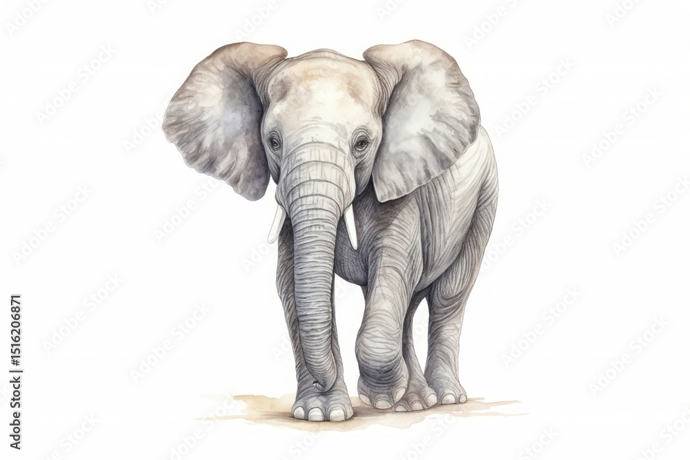 Obraz premium Elephant wildlife drawing animal.