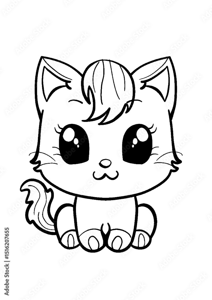 Obraz premium coloring book with cartoon character