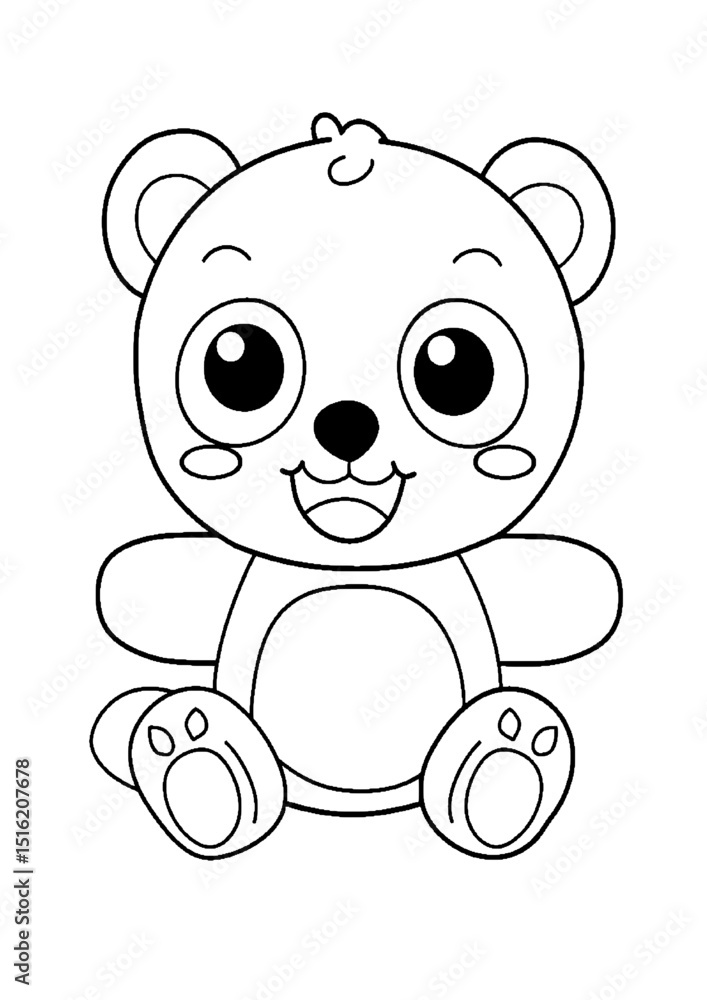 Fototapeta premium coloring book with cartoon character