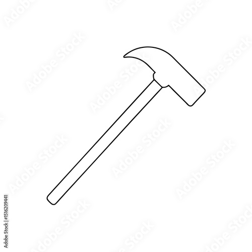 A Metal Pry Bar A Simple Lever Tool For An Engineer On A White Background