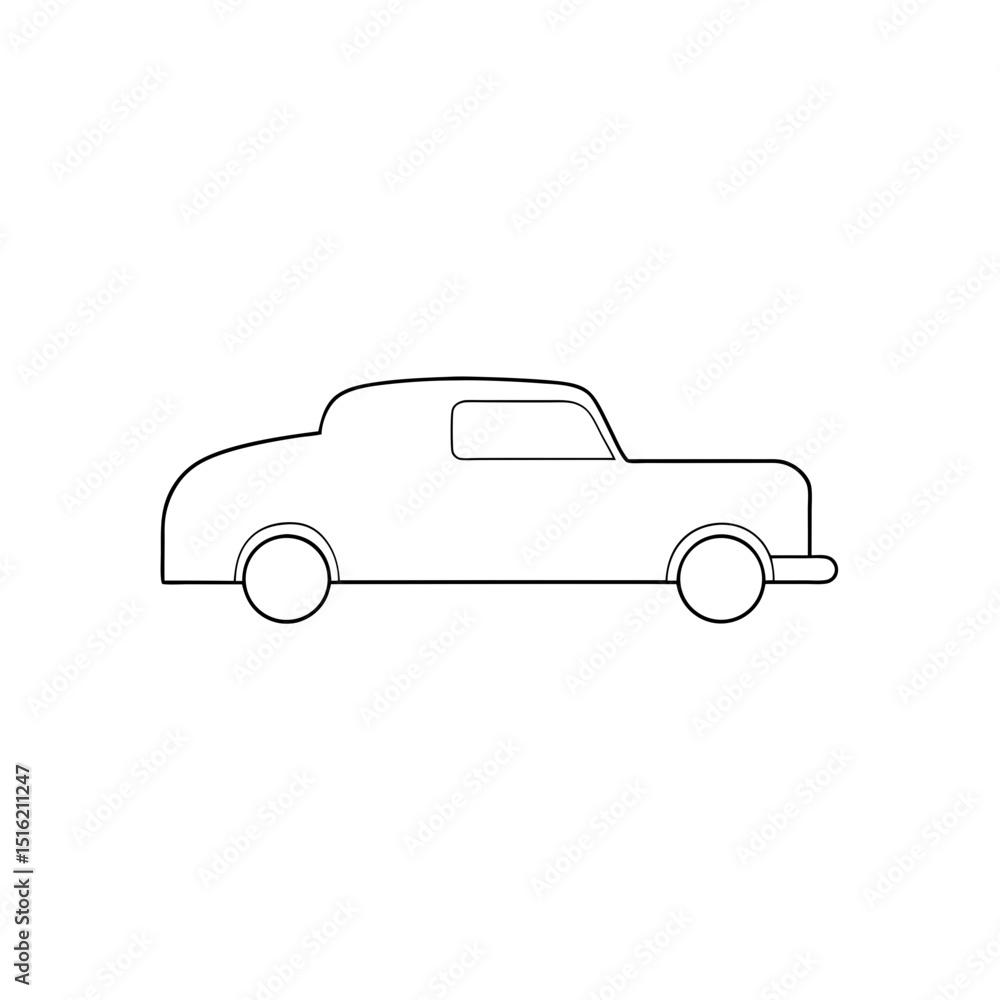 Fototapeta premium Cool Rat Rod Car Illustration for Automotive and Custom Culture