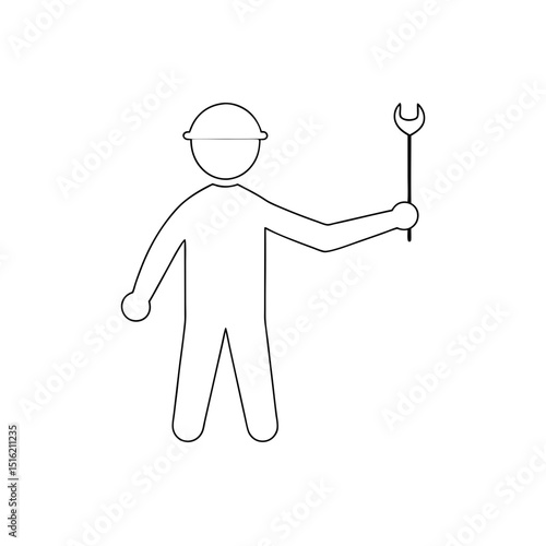 Useful Ratchet Handle Tool Illustration for Engineers and Mechanics