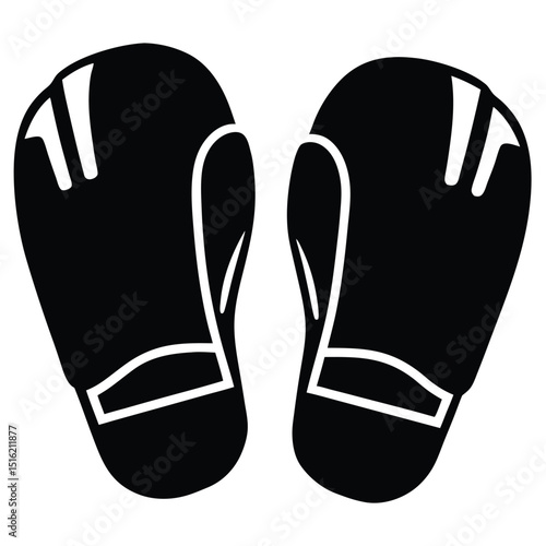 black flip flops