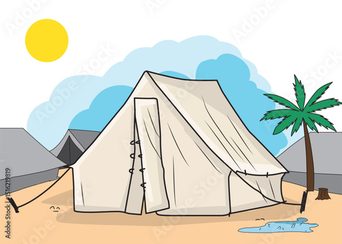 World Refugee Day. Concept of social event. 20 June-vector illustration.