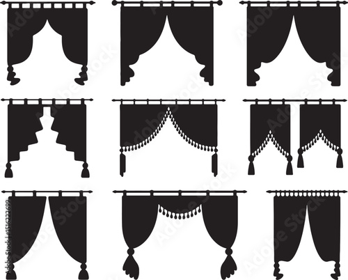 Nine elegant curtain silhouette designs for home decor