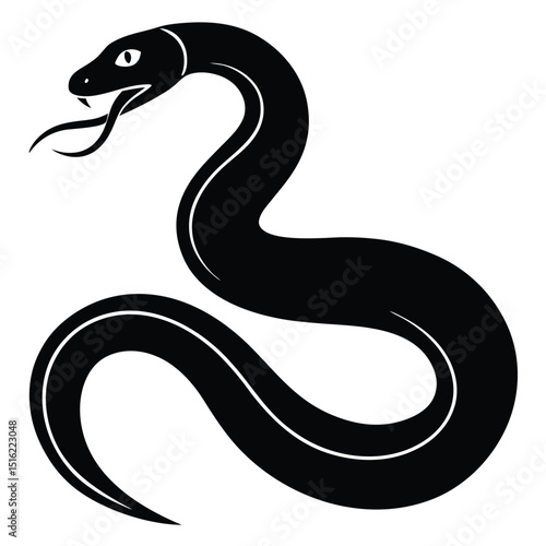 black snake vector illustration