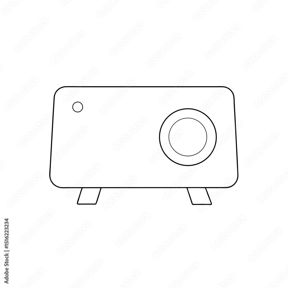 Fototapeta premium Vintage Slide Projector Vector Image for Photography