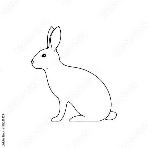 Adaptable Snowshoe Hare Vector Graphic for Wildlife