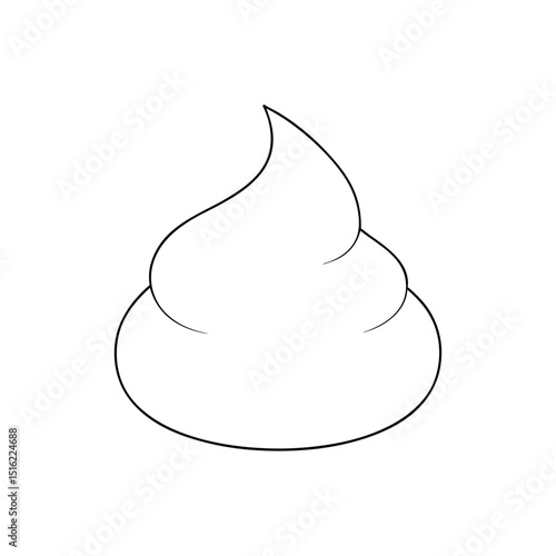 Delicious Sour Cream Dollop Vector Graphic