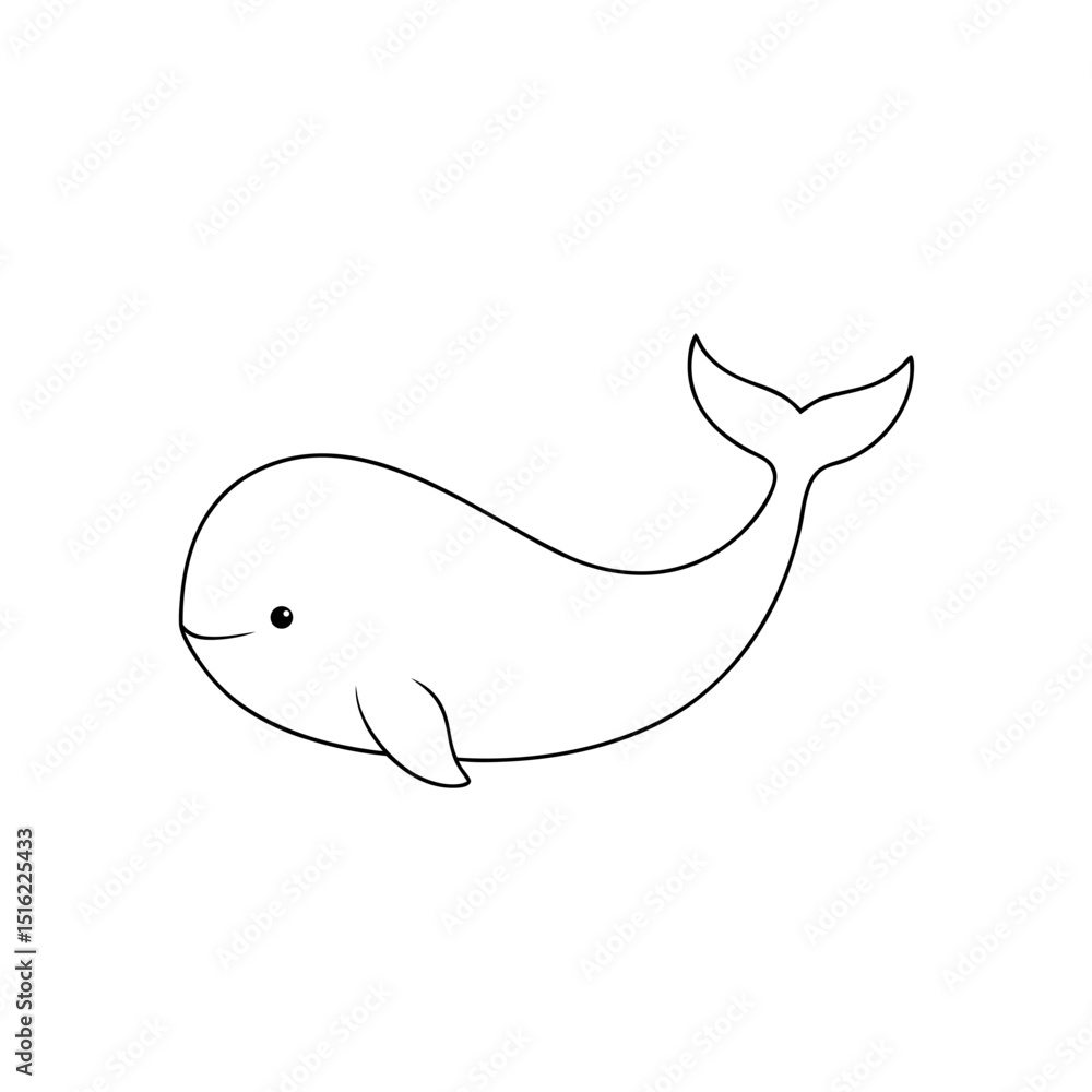 Obraz premium Giant Sperm Whale Vector Illustration