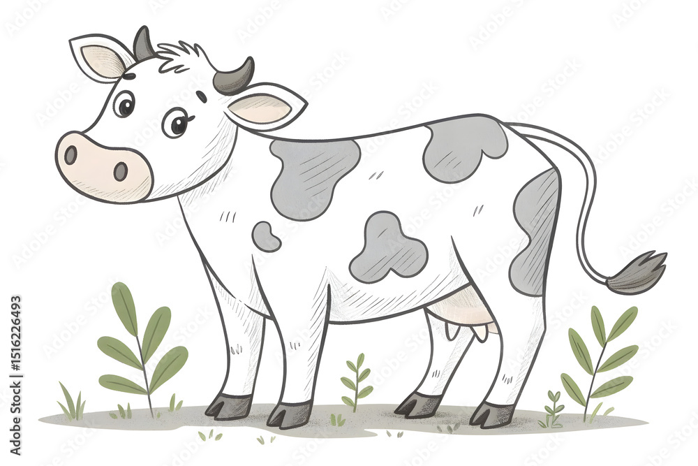 Fototapeta premium cow on a farm