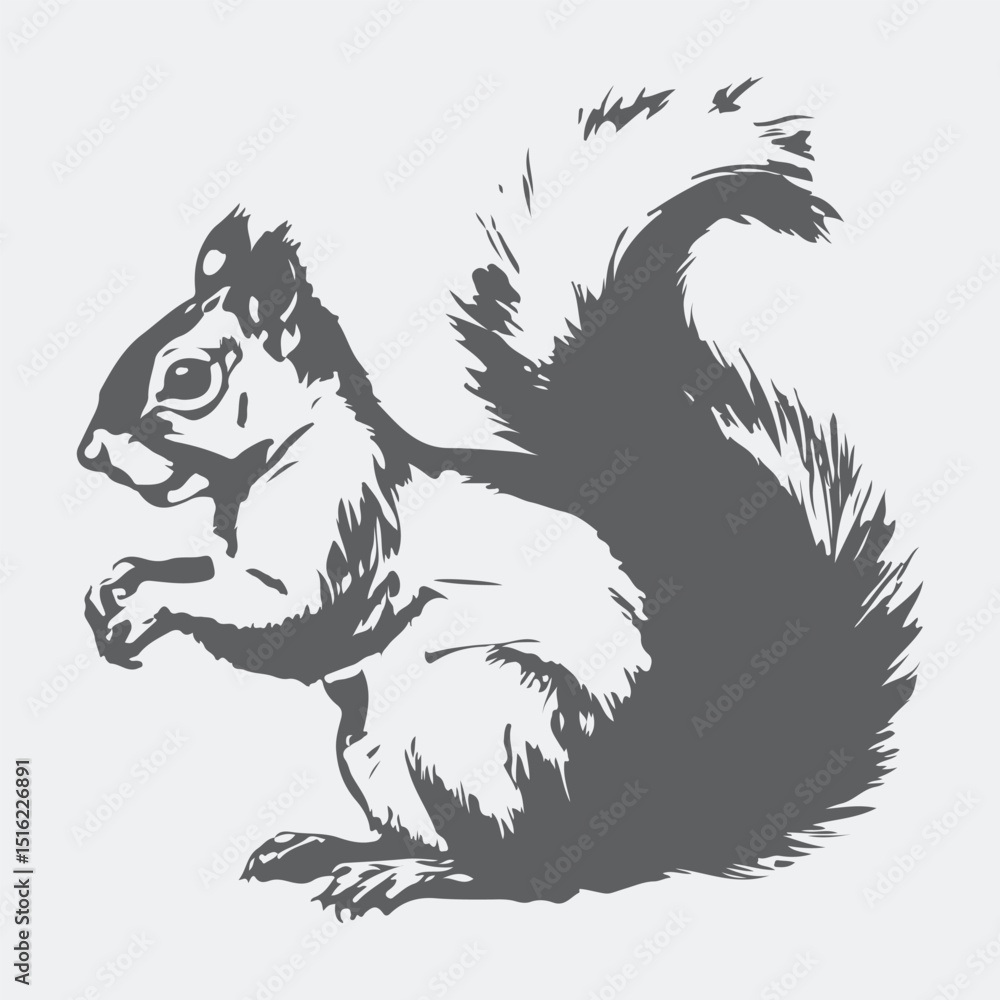 Fototapeta premium squirrel eating nut