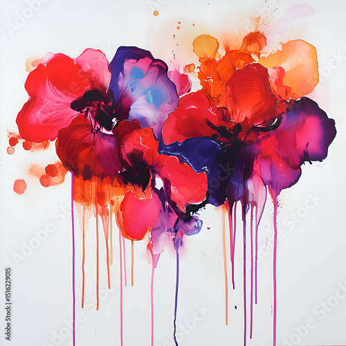 abstract background with flowers