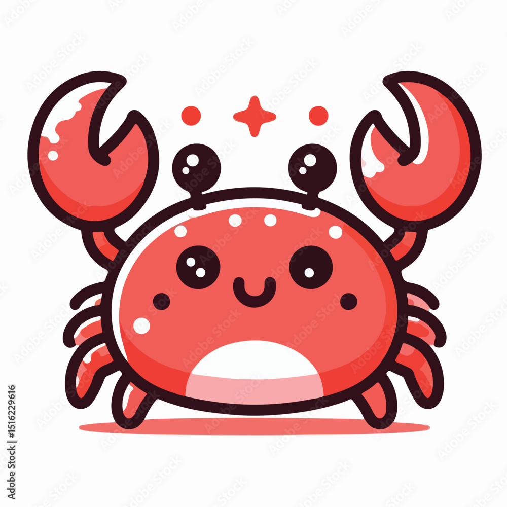 Fototapeta premium cute crab image vector