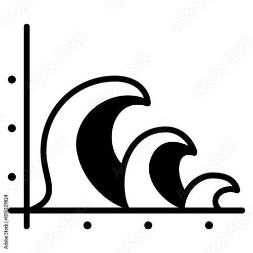Data Wave icon with mixed style and pixel perfect base. Suitable for website design, logo, app and UI. Based on the size of the icon in general, so it can be reduced.