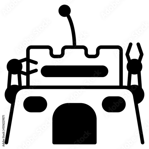 Robotic Sandcastle icon with mixed style and pixel perfect base. Suitable for website design, logo, app and UI. Based on the size of the icon in general, so it can be reduced.