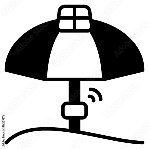 smart beach umbrella icon with mixed style and pixel perfect base. Suitable for website design, logo, app and UI. Based on the size of the icon in general, so it can be reduced.